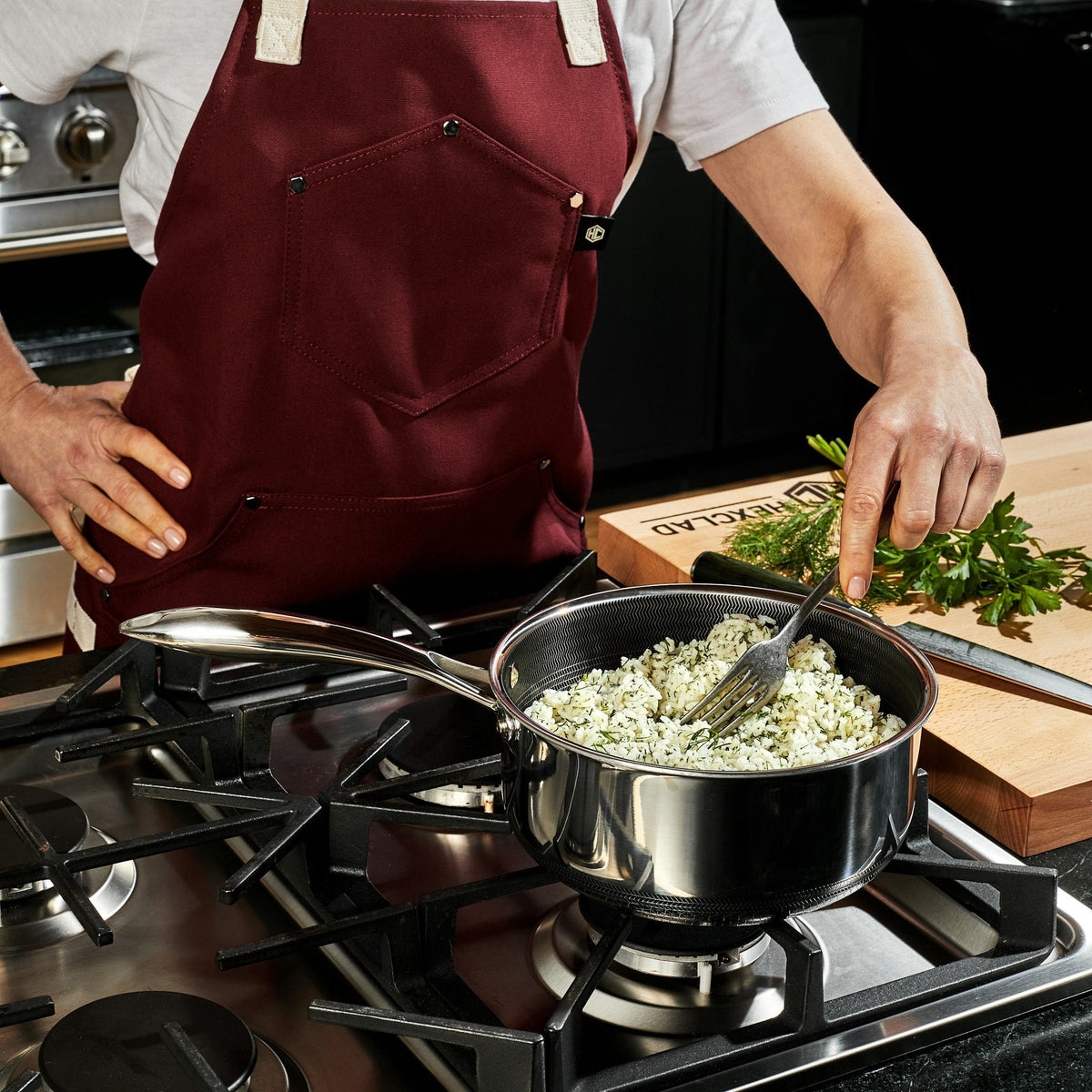 HexClad Cookware Hybrid Pot Set 6 PC