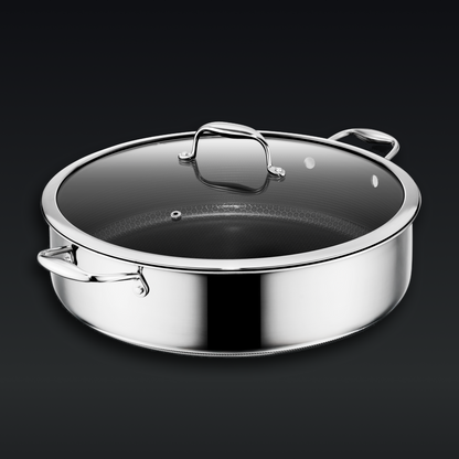 Hybrid Deep Sauté Pan with Lid, 9.5 Litre