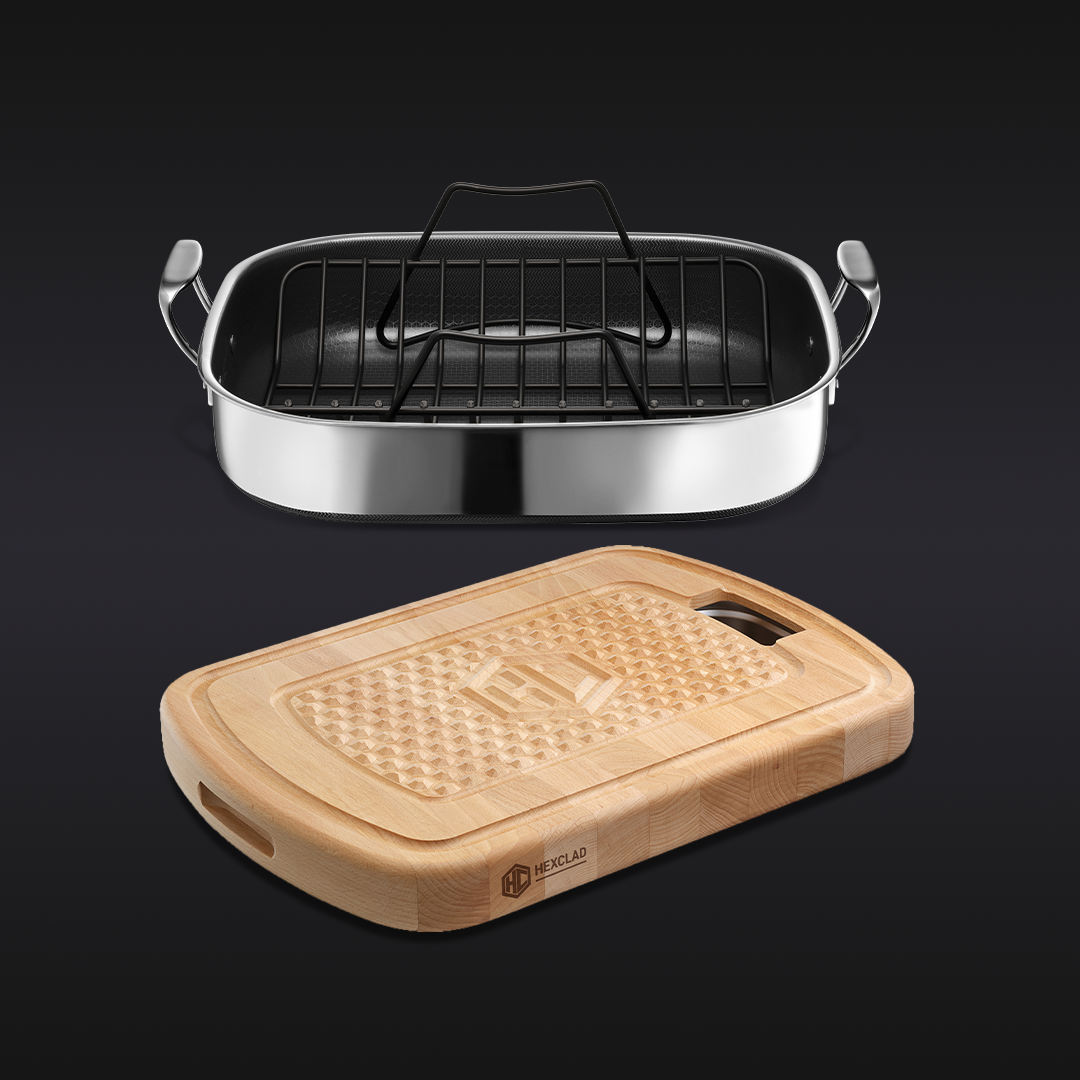 HexClad Cookware Hybrid Roasting and Cutting Board Set
