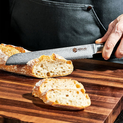 Damascus Steel 20 cm Serrated Bread Knife