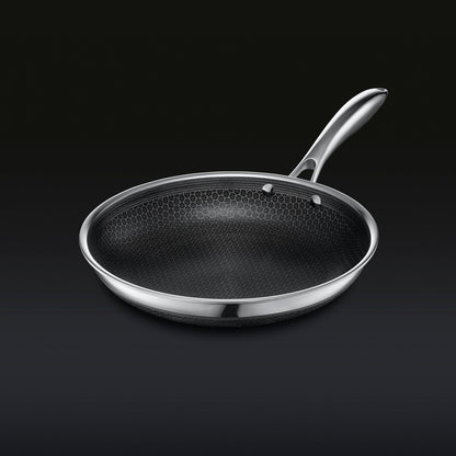 25 cm HexClad Cookware Hybrid Pan with Lid