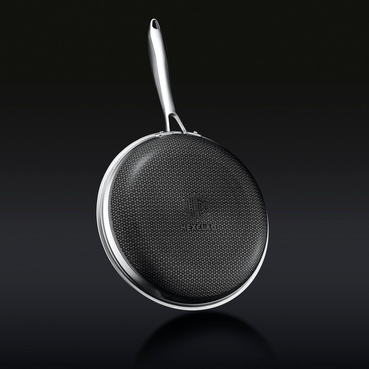 25 cm HexClad Cookware Hybrid Pan with Lid