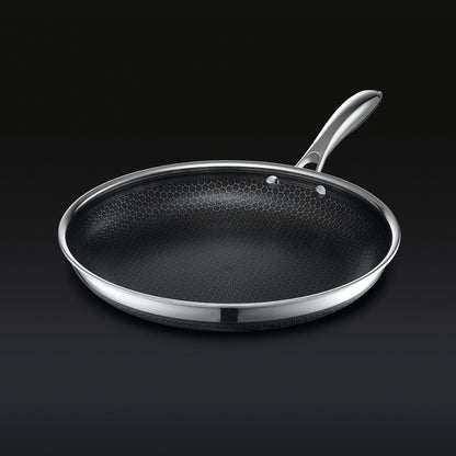 30 cm HexClad Cookware Hybrid Pan with Lid
