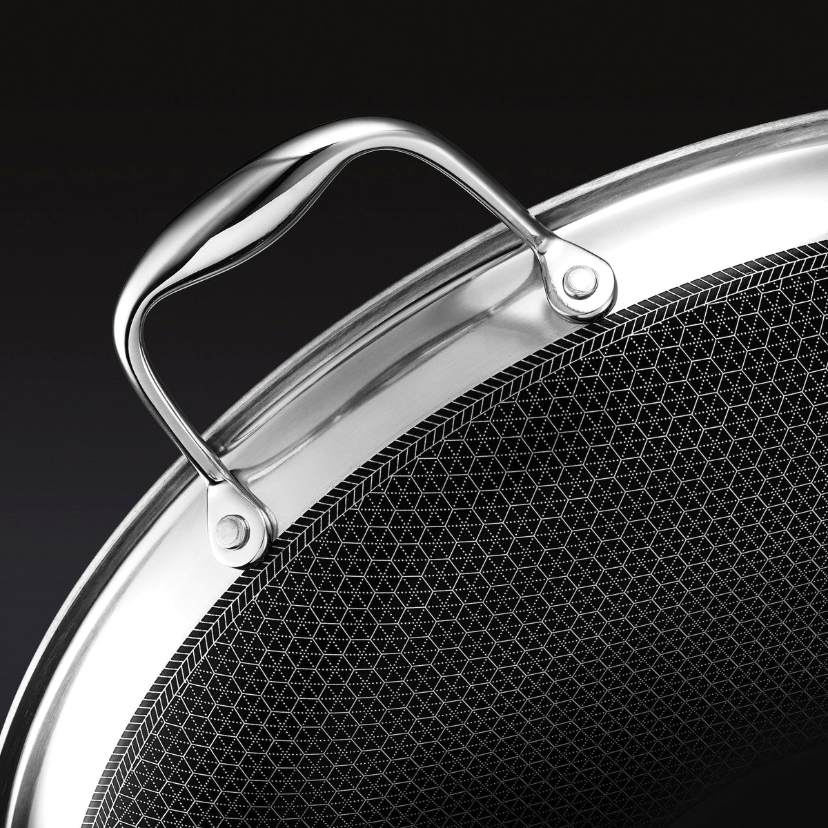 35 cm HexClad Cookware Hybrid Pan with Lid