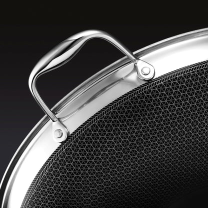 35 cm HexClad Cookware Hybrid Pan with Lid