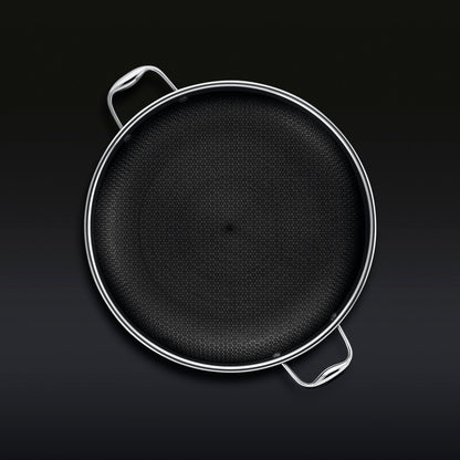 35 cm HexClad Cookware Hybrid Pan with Lid